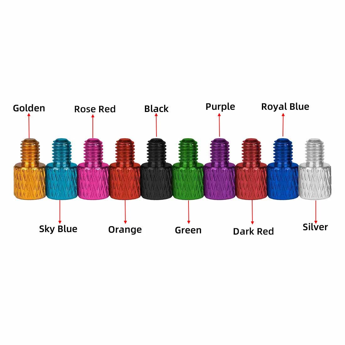 M2x4mm Aluminium Alloy Flat Head Knurled Thumb Screws Bolts For DIY Modification