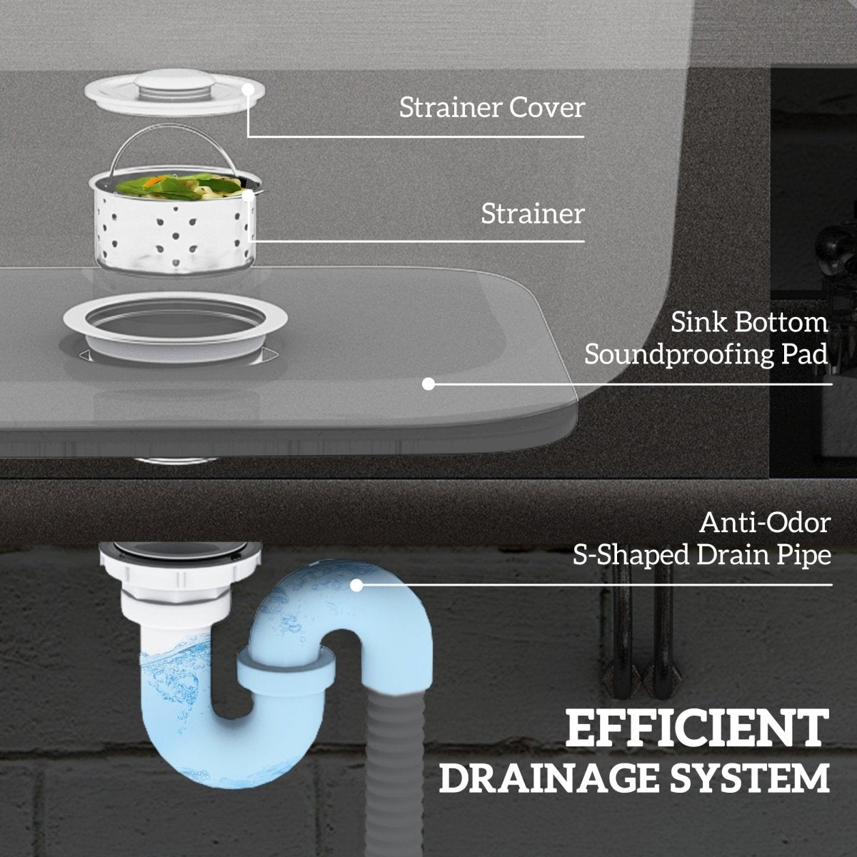 Outdoor Utility Sink, Deep Stainless Steel Sink, Free Standing Single Bowl Kitchen Sink with Cold and Hot Water Pipe and Storage Shelf for Laundry Garage, 39 Inch - HomeDIYer