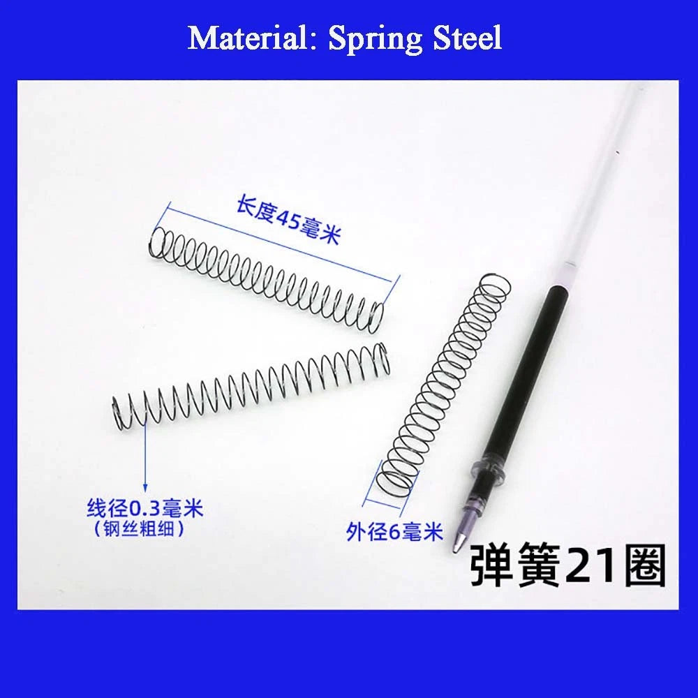 Spring Steel Small Compression Spring 0.2/0.3/0.4mm Wire Diameter 3-50mm Length