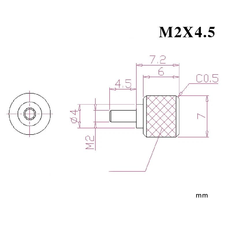 M2 x 4.5mm Stepped Knurled Thumb Screws – Hand Tighten Bolts for Instrument Adjustment - HomeDIYer
