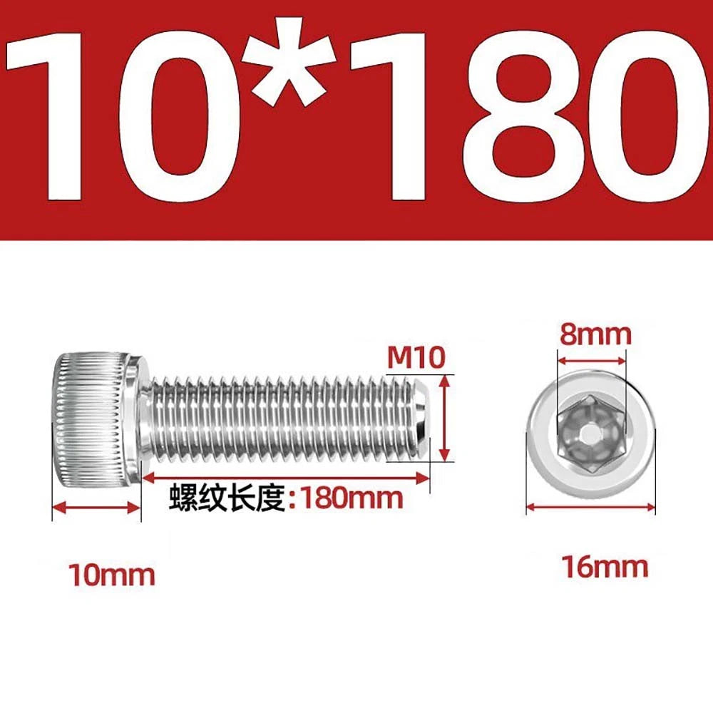 Socket Head Cap Screws – A2 Stainless Steel, M6 to M24, Hex Drive (DIN 912)