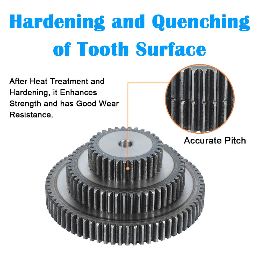 2M/2.5M/3M/4M/5M 10-96T Spur Gear Transmission Motor Gears (Harden by Quenching)