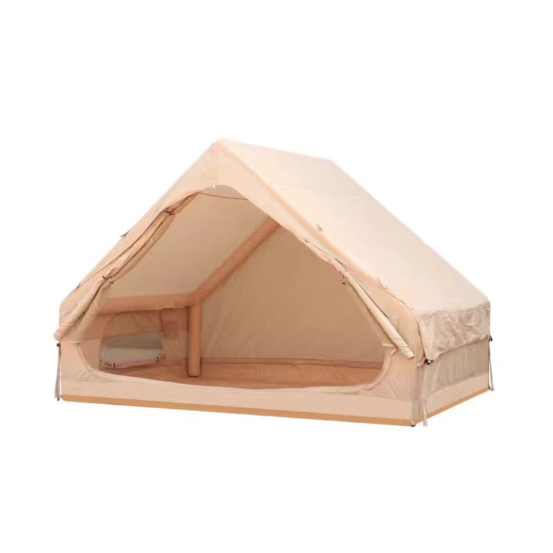 Inflatable Tent With Pump,Glamping Tents For 4 - 6 Person, Easy Setup 4 Season Waterproof Outdoor Tent,Waterproof Luxury Glamping Tent with 12 Mesh Window - HomeDIYer