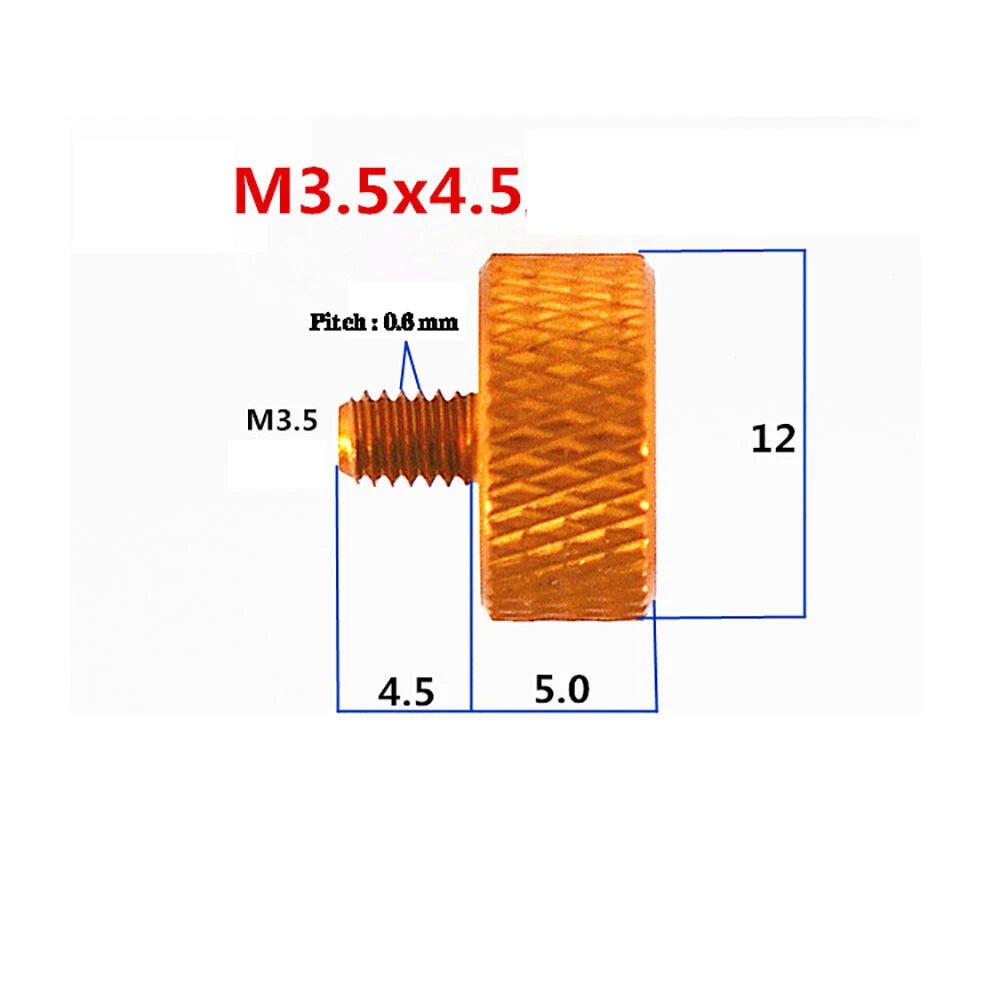 M3.5 Aluminum Alloy Knurled Thumb Screws – Hand Grip Knob Bolts for PC Computer Case (4.5‑25mm) - HomeDIYer