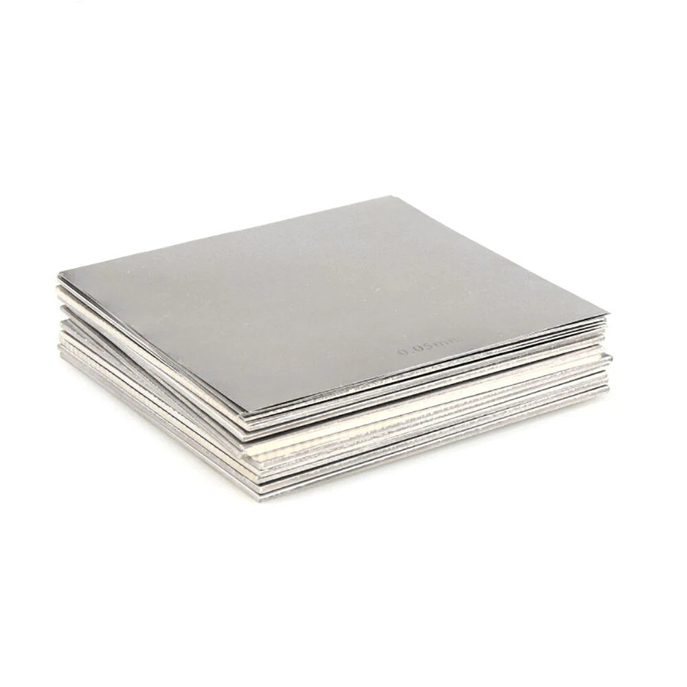 301 Stainless Steel Sheet — 0.01mm to 0.45mm Thin Metal Plate, Multiple Sizes