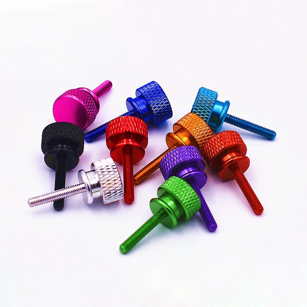 M3 x 16mm Aluminum Flat Knurled Thumb Screws — 10 Colors for PC Case & DIY Builds - HomeDIYer
