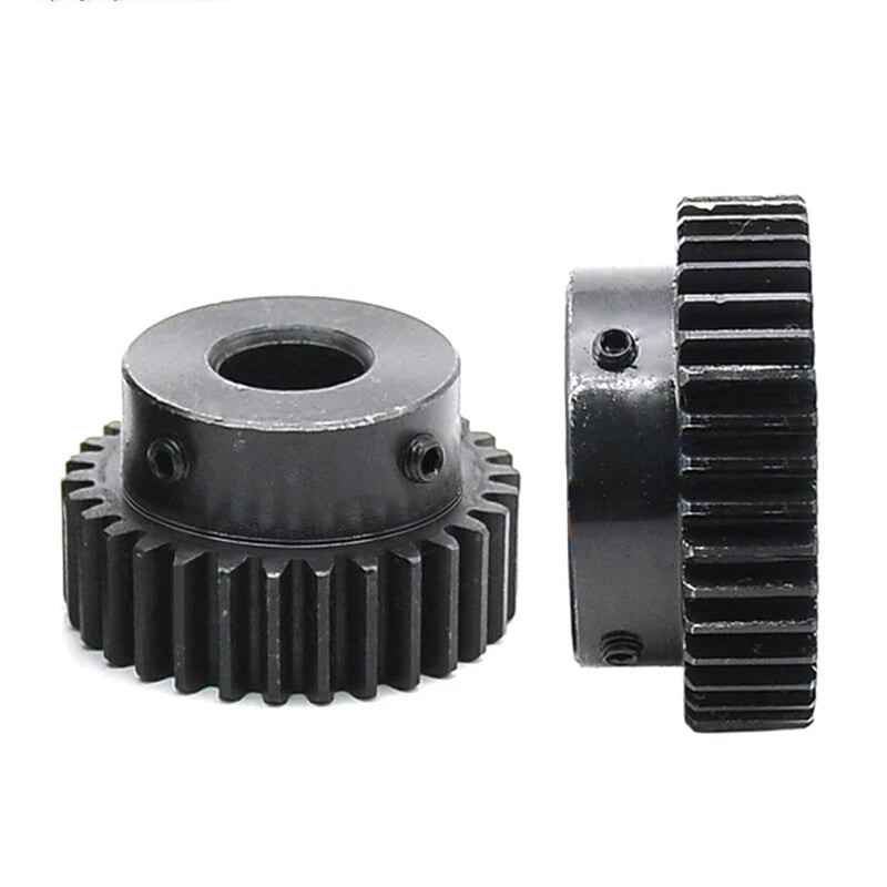 1.5 Mod 45 Teeth Spur Gears Transmission Gear With Step 45# Steel Blackening
