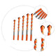 5-Piece Triangular Shank Drill Bit Set — Alloy Steel, Multi-Material (6–12mm)