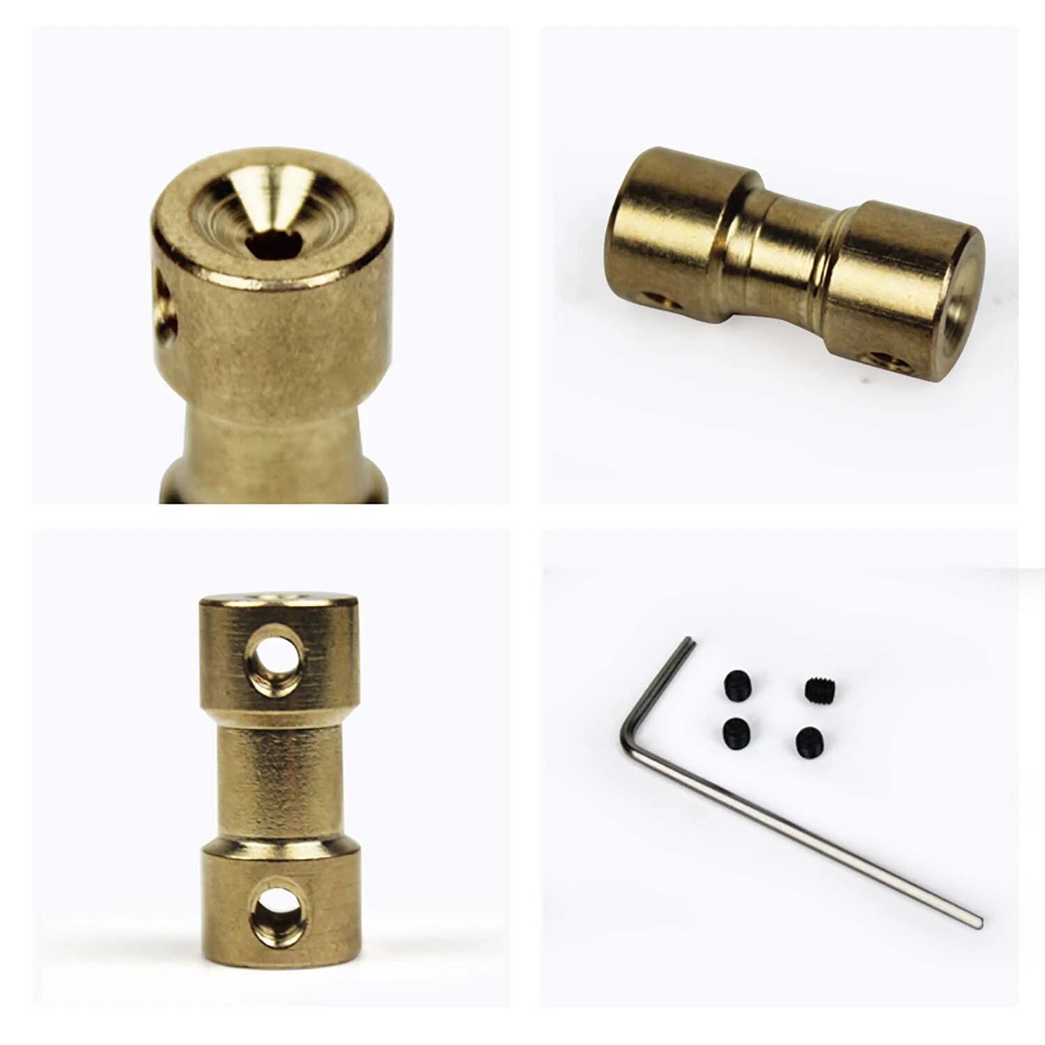 Brass Flexible Shaft Coupler Rigid Coupling Motor Connector CNC for RC Car Boat