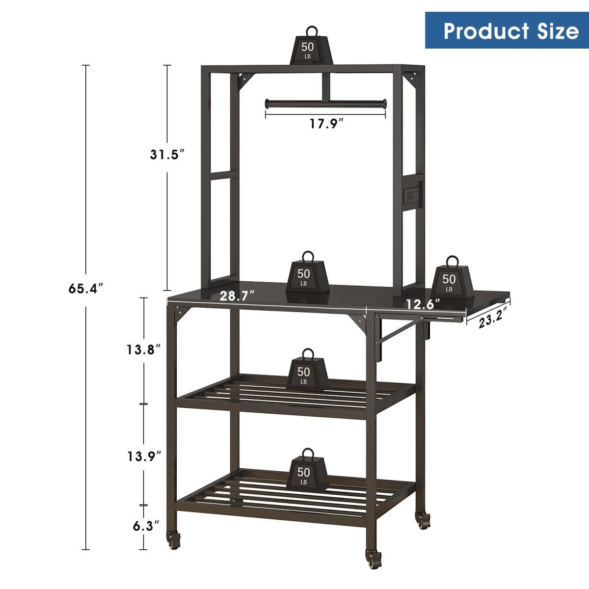 3D Printer Stand, Heavy Duty 3D Printer Table Stand with Filament Storage Rack, T - Shaped Spools Holder Rack with Wheels,3D Printer Workbench for 3D Printing Studio, Home Office Workshop - HomeDIYer