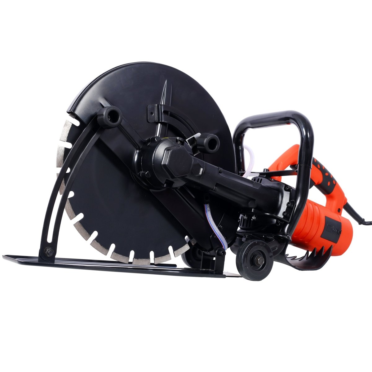 Electric 14" Cut Off Saw Wet/Dry Concrete Saw Cutter Guide Roller with Water Line Attachment - HomeDIYer