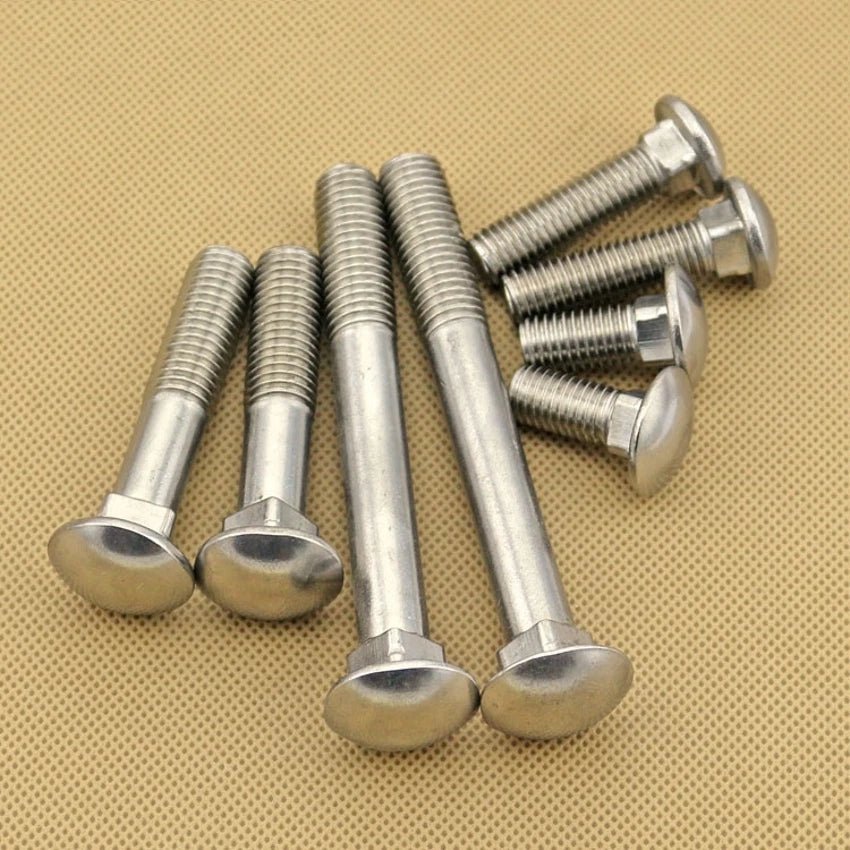 M6 M8 A2 304 Stainless Steel Carriage Bolts — Cup Square Coach Bolts, Full Thread, 12mm–60mm - HomeDIYer