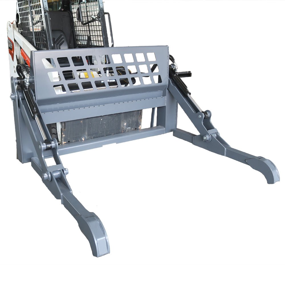 Skid Steer Two - Cylinder Pipe Pallet Fork Grapple - HomeDIYer