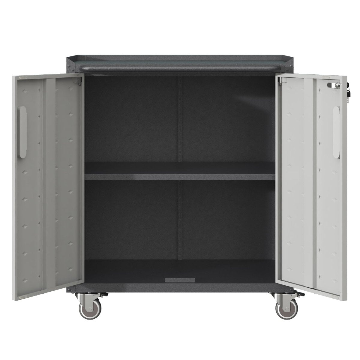 Heavy - Duty Metal Garage Storage Cabinet with Wheels - Sturdy and Durable Tool Storage Cabinet for Garage, Office, and Home Organizer Solutions - HomeDIYer