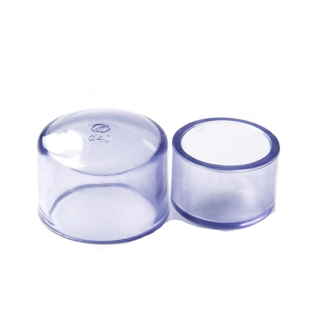 PVC Clear Pipe End Cap φ20mm~φ90mm Water Pipe Plug Cover Supply Pipe Fittings