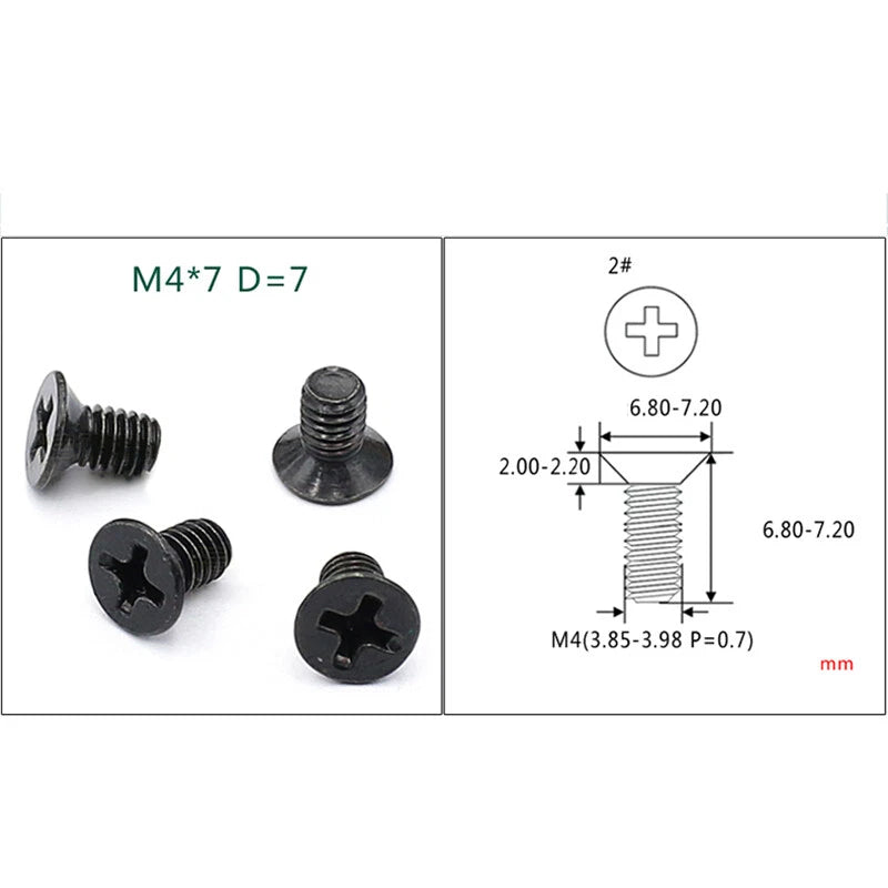 M4 M5 M6 Phillips Countersunk Screws – Zinc Plated Carbon Steel, 6–24mm Lengths (Bulk Pack)