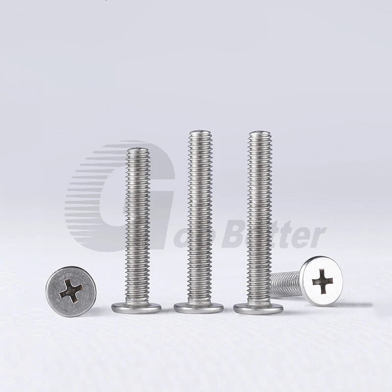 Mini Phillips Thin Flat Head Machine Screws – A2 Stainless Steel, M2 M2.5 M3 (2–20mm)