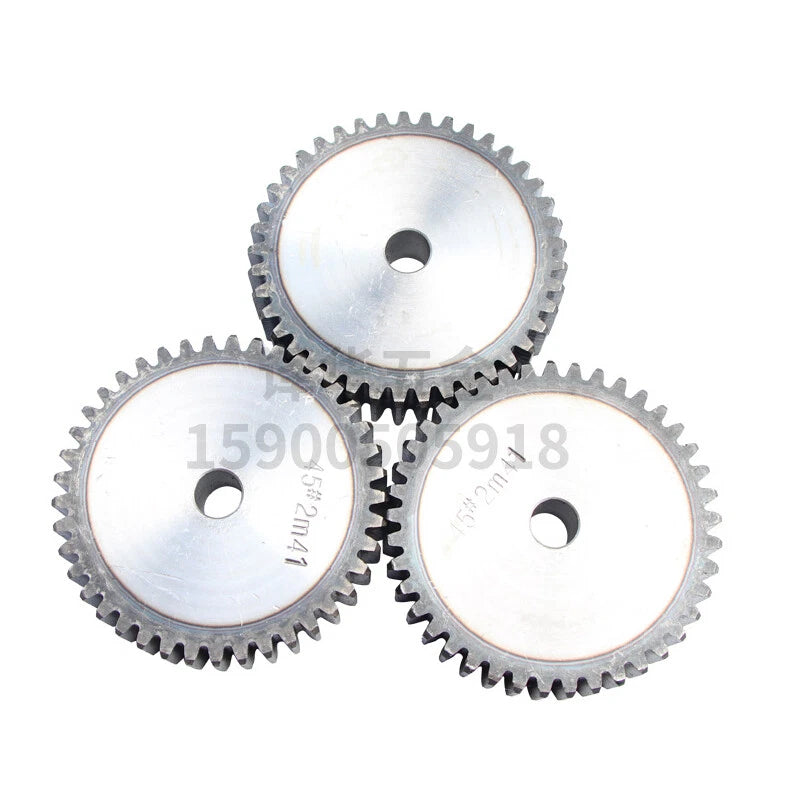 1/1.5/2 Modul Spur Gear 12-100 Teeth 10/15/20mm Thick 45#Steel Transmission Gear