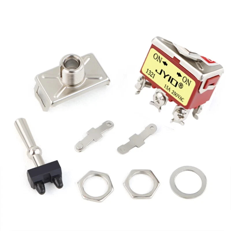 6-Pin DPDT Toggle Switch ON/OFF 2-Position 15A 250VAC – E-TEN 1321 (Car, Boat, Panel)