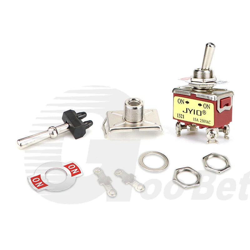 Toggle Switch SPST SPDT DPST DPDT 250V AC 15A — E-TEN & BEM Series with Waterproof Cover