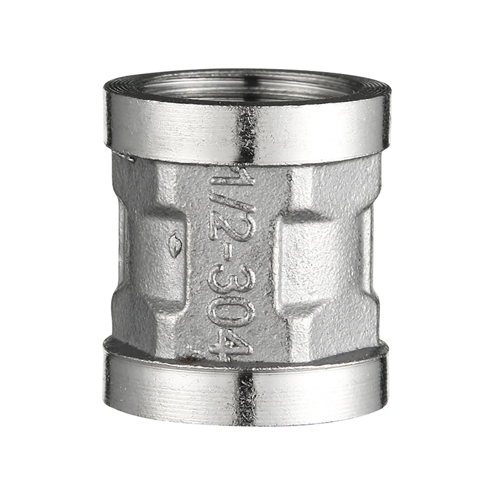201 Stainless Steel Pipe Fittings — Female Socket Coupler Adapters (1/2", 3/4", 1")