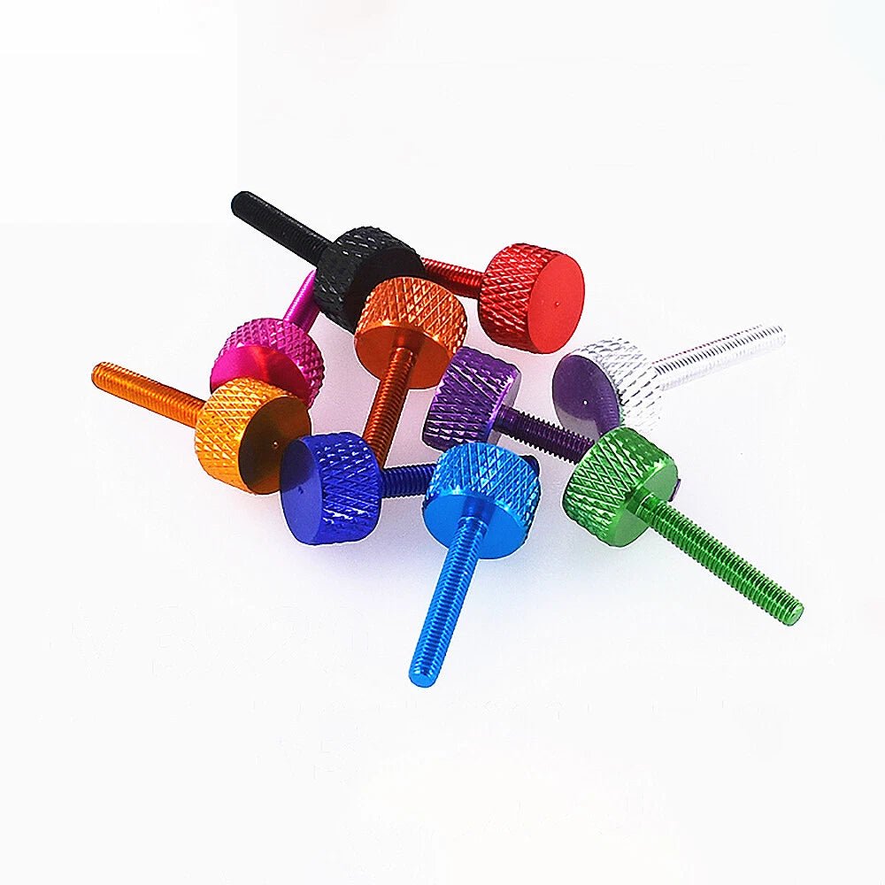 M3x20mm Aluminum Knurled Thumb Screw — Anodized, 10 Colors, Computer Case Fastener - HomeDIYer