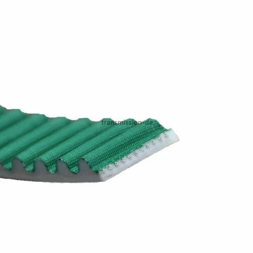 Open-End Polyurethane Timing Belt with Steel Core — 2GT / 3M / 5M / 8M / XL / MXL / T5 / T10 / L / H Profiles, Green White Black