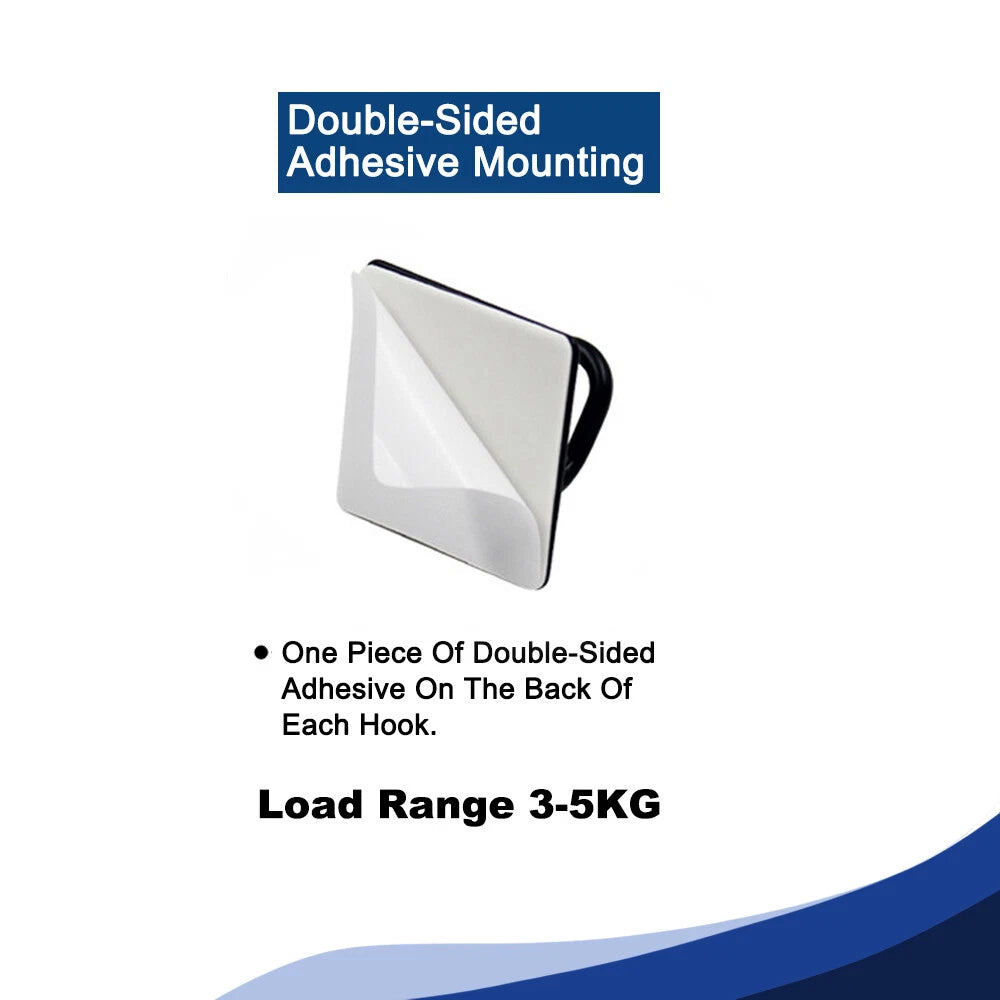 Stainless Steel Black Sticky Hooks Wall Mounted Self Adhesive Hook Round/Square