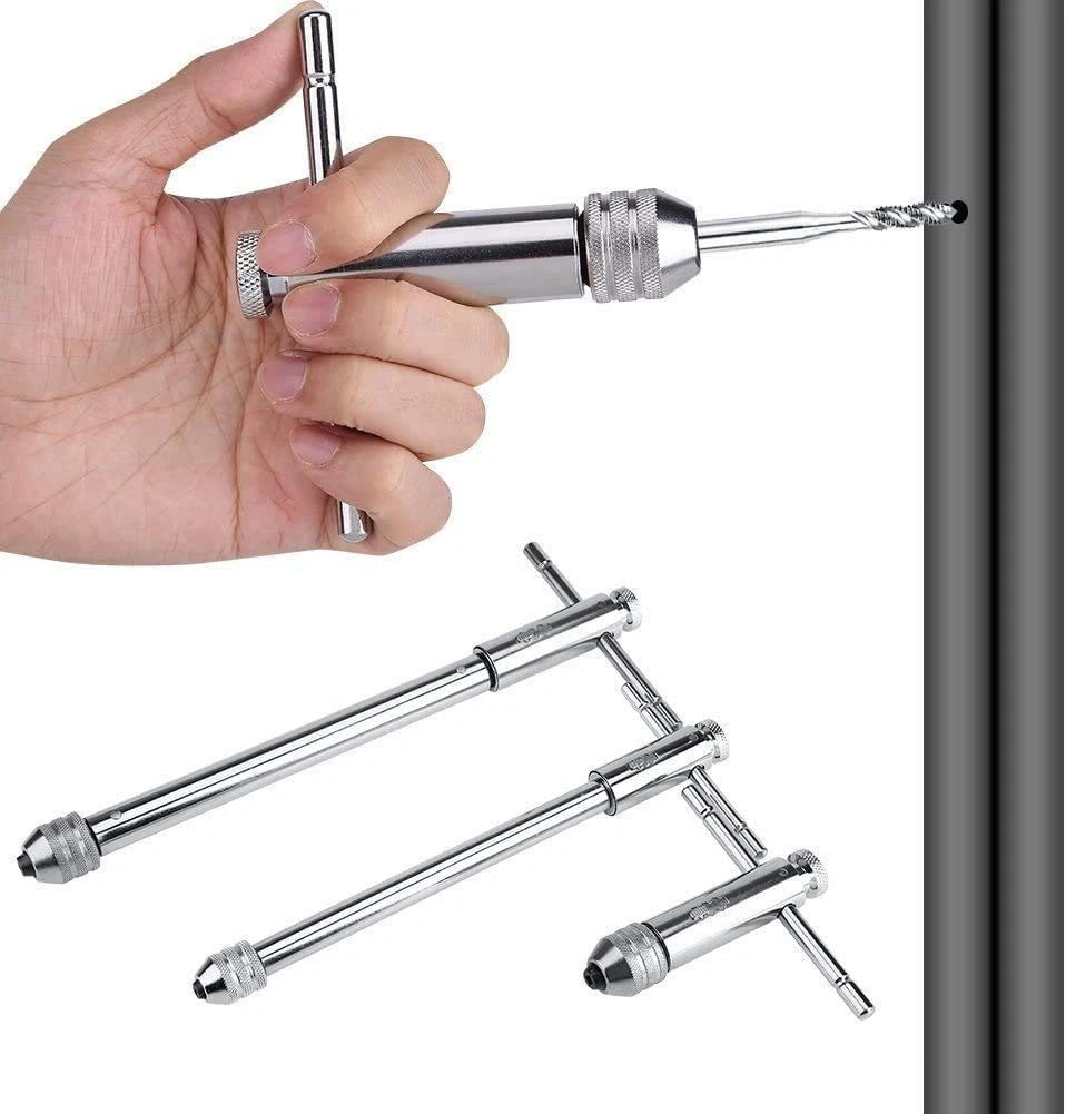 Ratchet Tap Wrench, Holder For Use With Hand Taps/Sets M1 - M8 & M5 - M12 Metric
