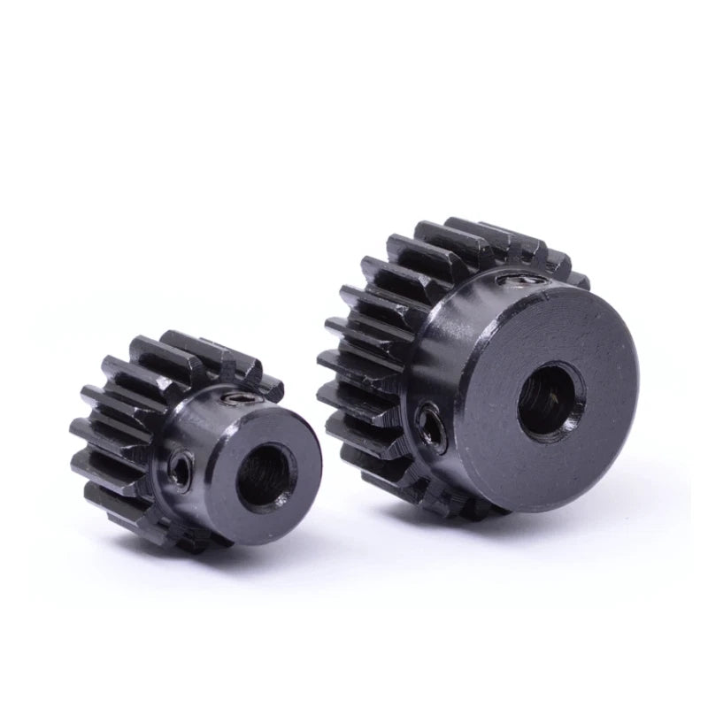 Module 1 Motor Gear 12-52Teeth 45# Steel Material Blackening Spur Gear With Step