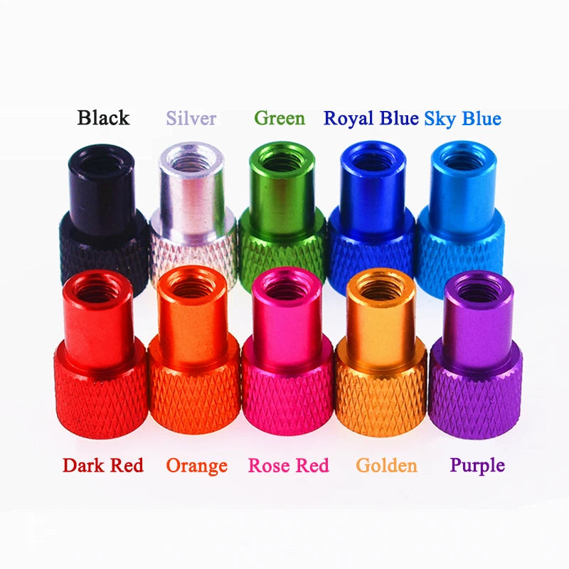 M5 Aluminum Alloy Knurled Thumb Screws Stainless Steel Hand Grip Length:6-100mm