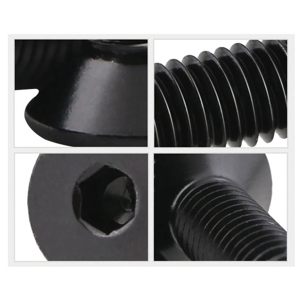M3–M5 Black Hex Socket Countersunk Screws – A2 Stainless Steel, Electrophoresis Black, Fully Threaded (5–30mm Overall Length)