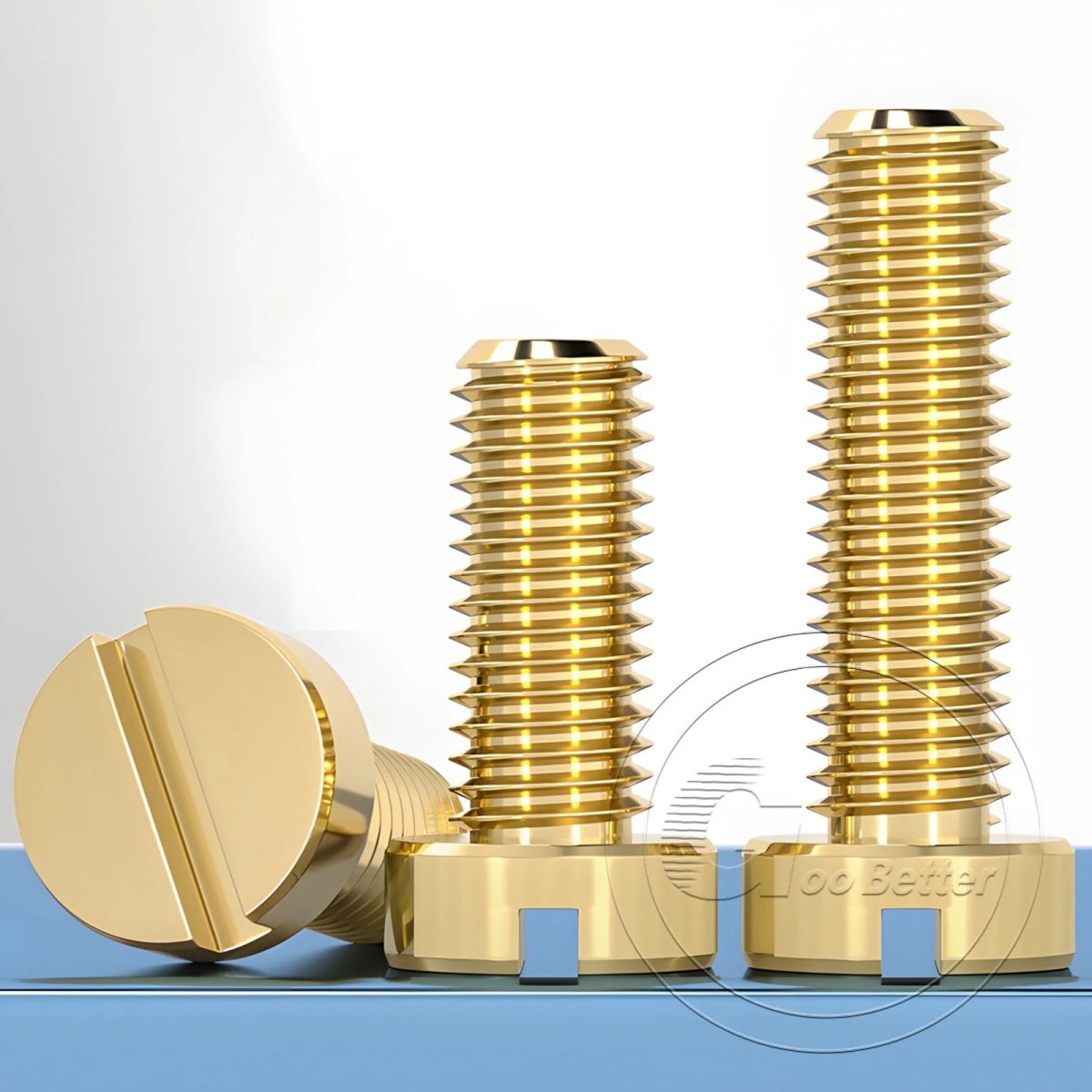 Brass Slotted Pan Head Machine Screws — M2 to M10, Multiple Lengths - HomeDIYer