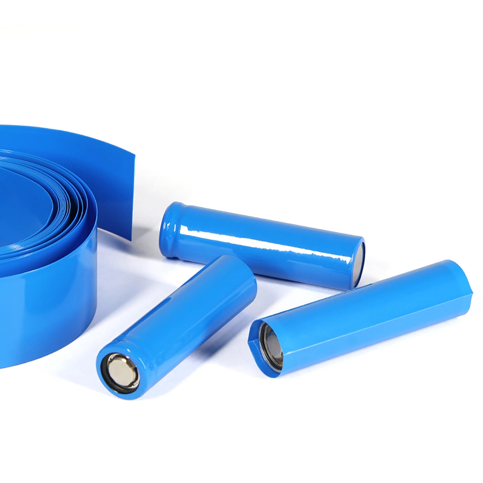 Blue PVC Heat Shrink Tubing for 18650 Battery Packs & RC Wiring — 7mm to 625mm Wide