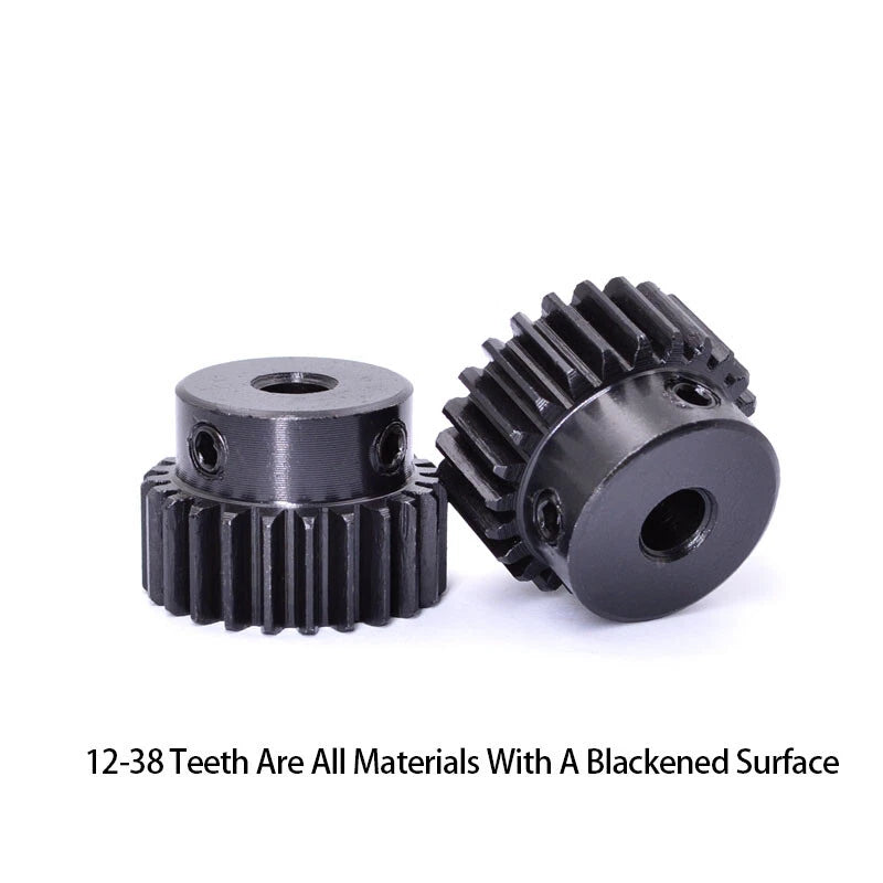 Spur Gears 1 Mod Transmission Gear With Step 45# Steel Pinion Motor Gear 12T~52T
