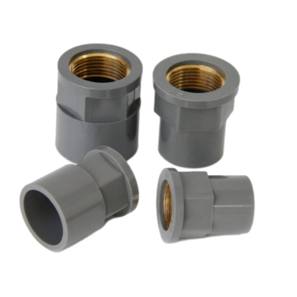 Grey PVC Threaded Pressure Pipe Fittings Ponds Pools Aquarium 1 2" 3 4" 1"