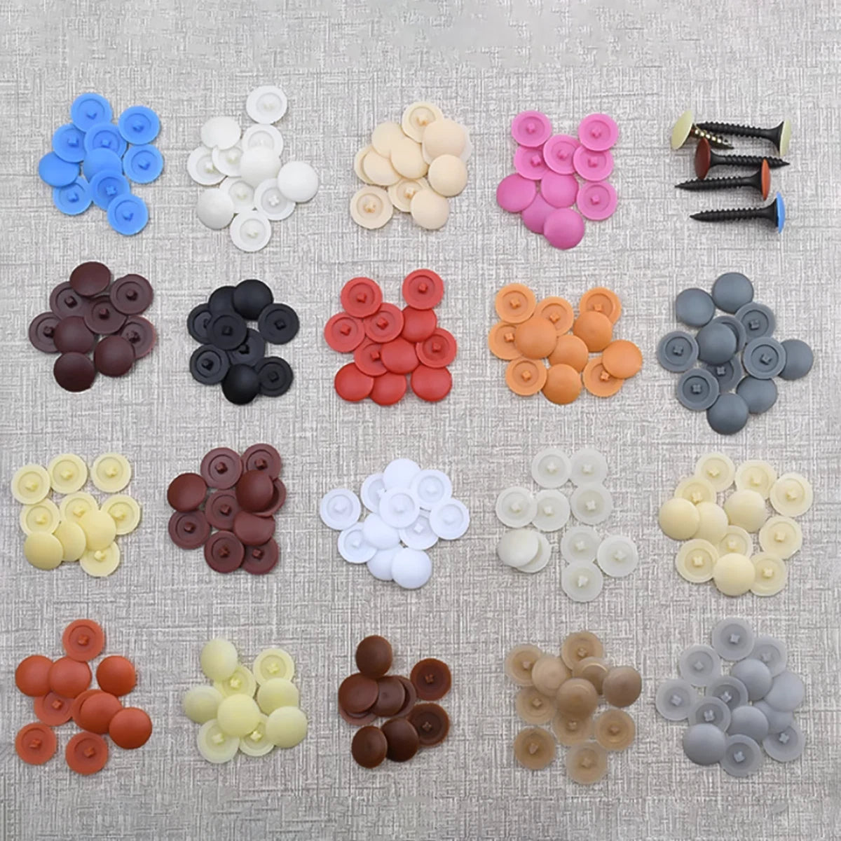 Plastic Screw Cover Caps – Snap‑On for 7‑8mm Phillips Flat Head Screws (19 Colors, Decorative)