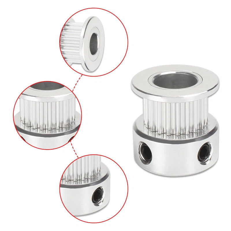 GT2 16-80T Timing Pulley 6mm Belt Synchronous Wheel Gear 3D Printer Bore 4-14mm