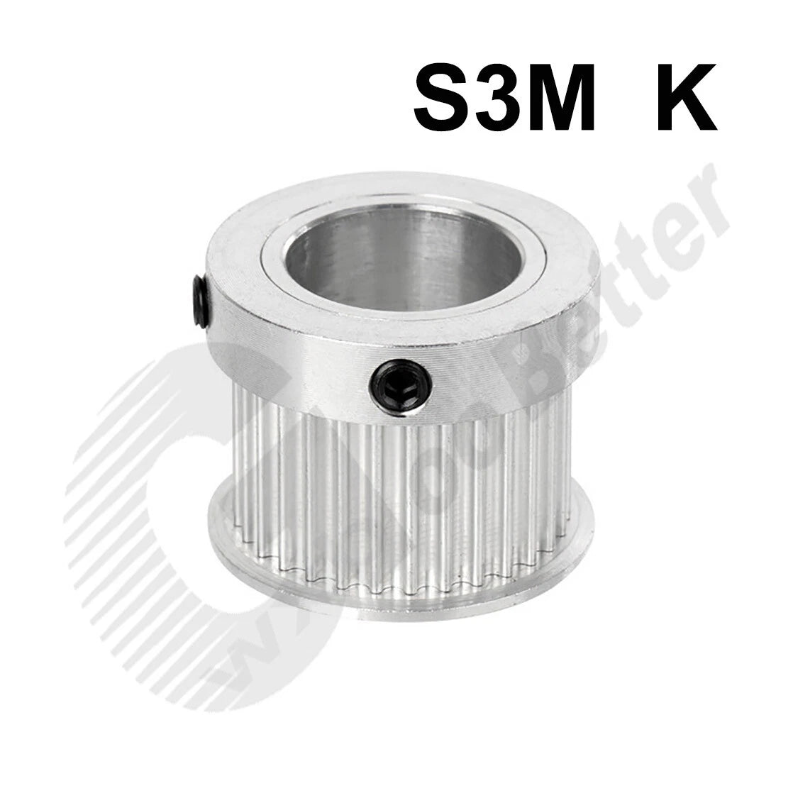 S3M 15mm Timing Belt Smooth Tooth Drive Pulley 12~30 Teeth Bore=5mm 6mm~15mm