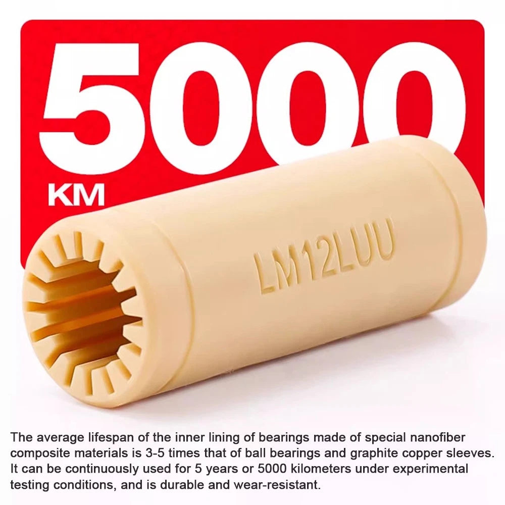 Nylon All Plastic Linear Shaft Bearings RLM-01-06 08 10 12 16 20 25 30 Low Noise