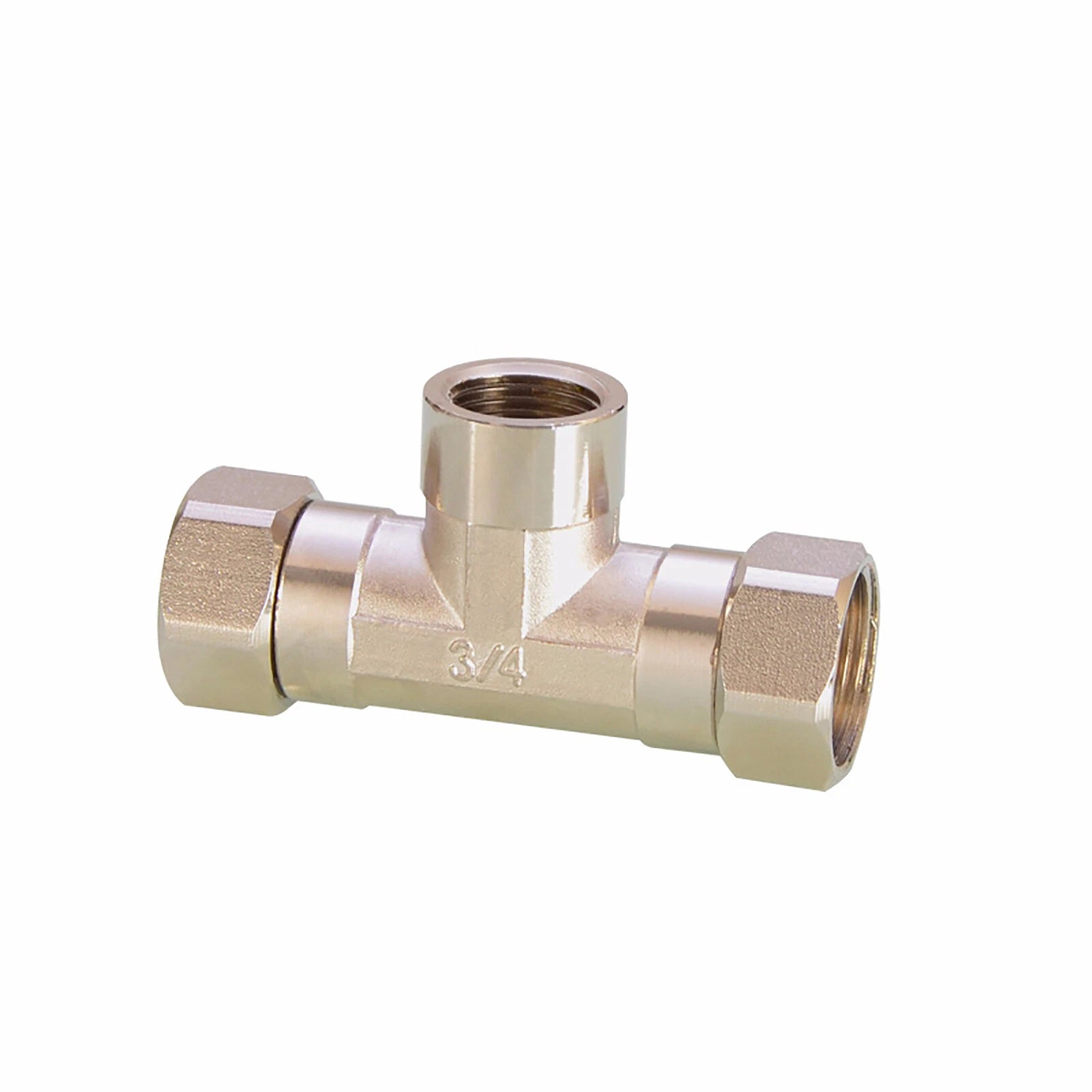3/4" - 1/2" BSP Brass Pipe Fittings – Elbow 90°, Tee & Union Coupler, Male & Female Thread