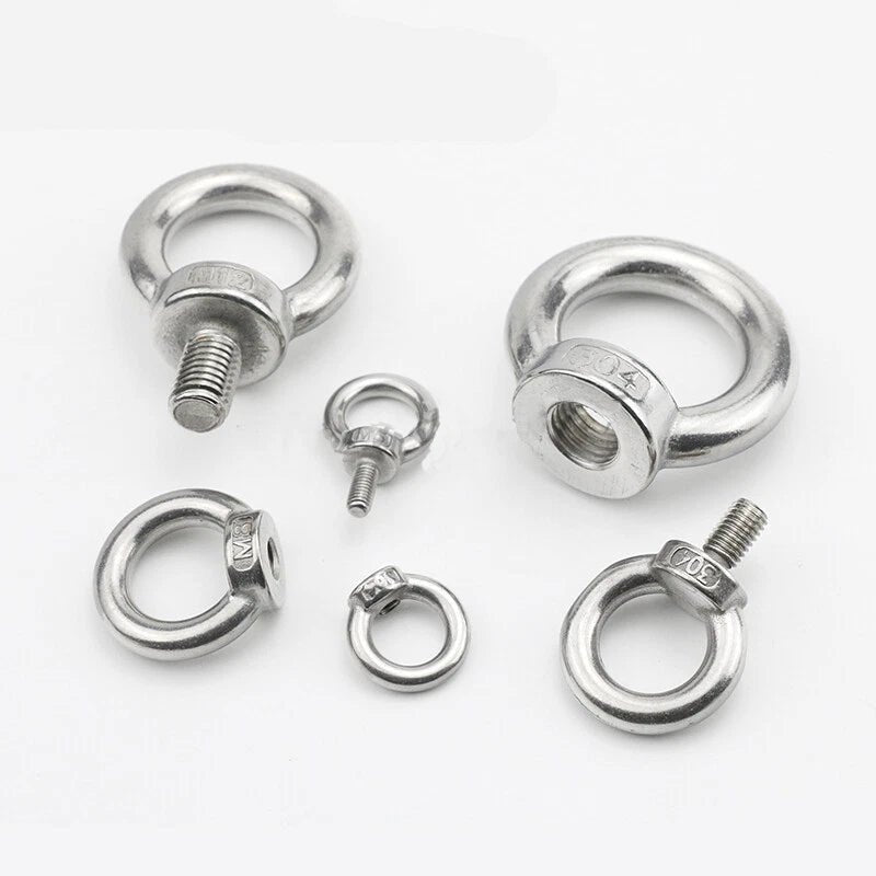 Stainless Steel Lifting Eye Bolts — A2 304 Grade, Metric M3 to M42 - HomeDIYer