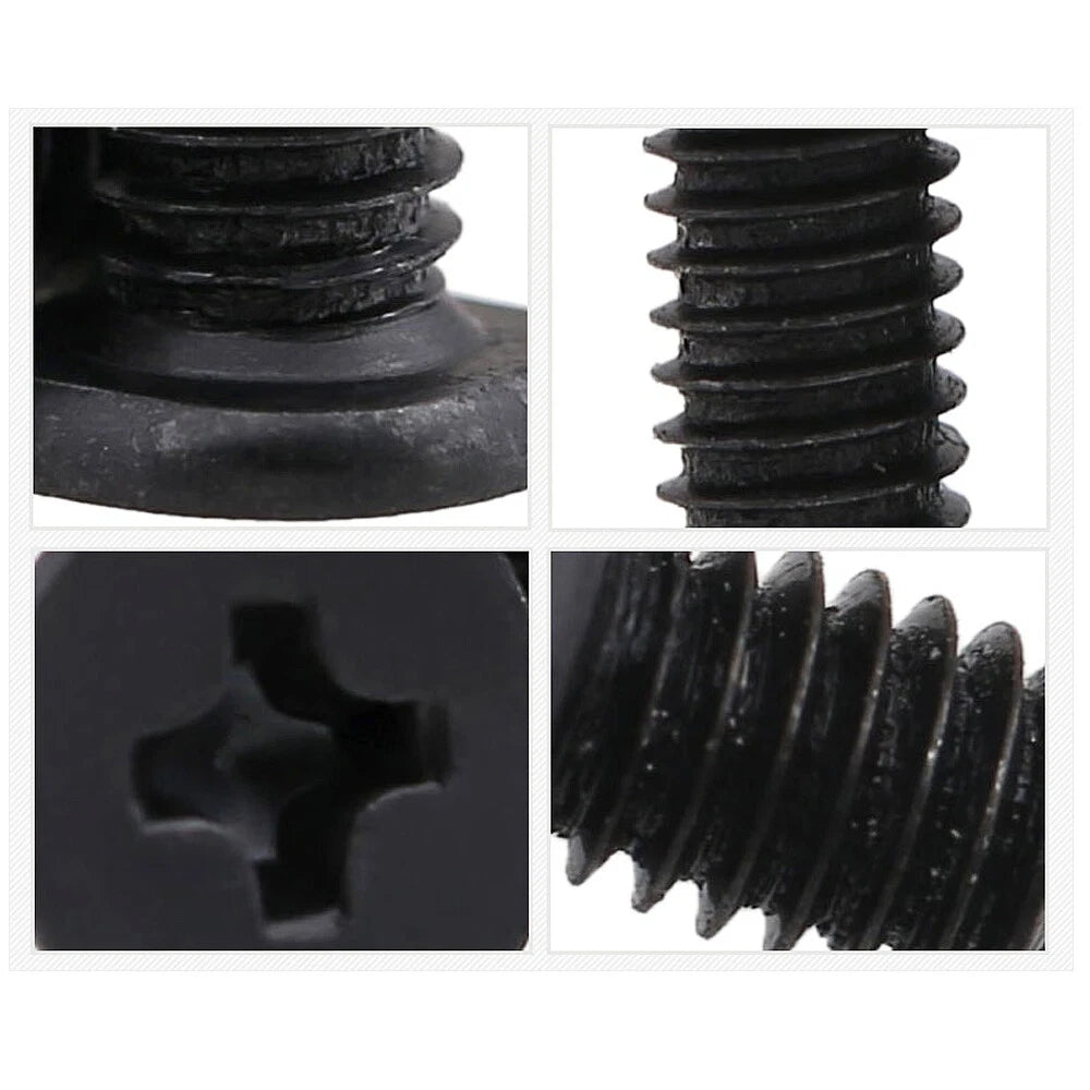 Phillips Flat Head Machine Screws — M2 M2.5 M3 M4, Black Zinc-Plated, Laptop & Electronics