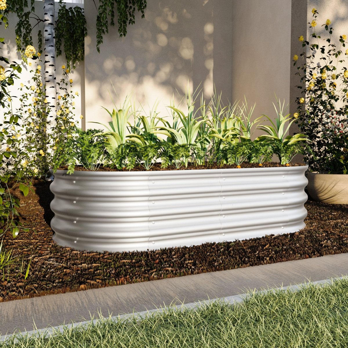 Raised Garden Bed Kit, Galvanized Planter Raised Garden Beds for Outdoor for Vegetables,Flowers &Herbs, Heavy Duty, Rust - Resistant, Easy Assembly - HomeDIYer