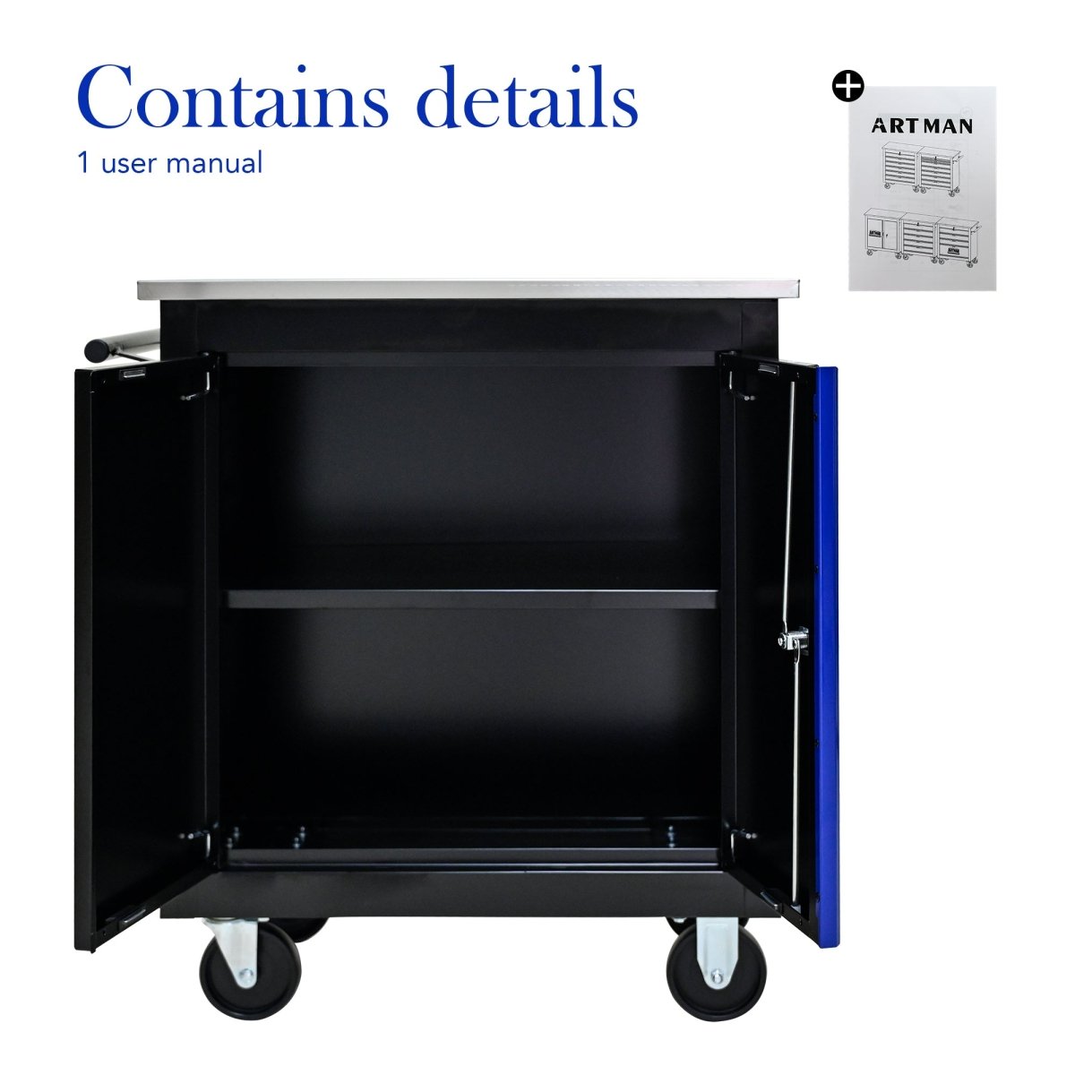 Movable Lockable Double Door Partition with Lock Multi - functional Hardware Storage Tool Car Auto Repair Locker - HomeDIYer