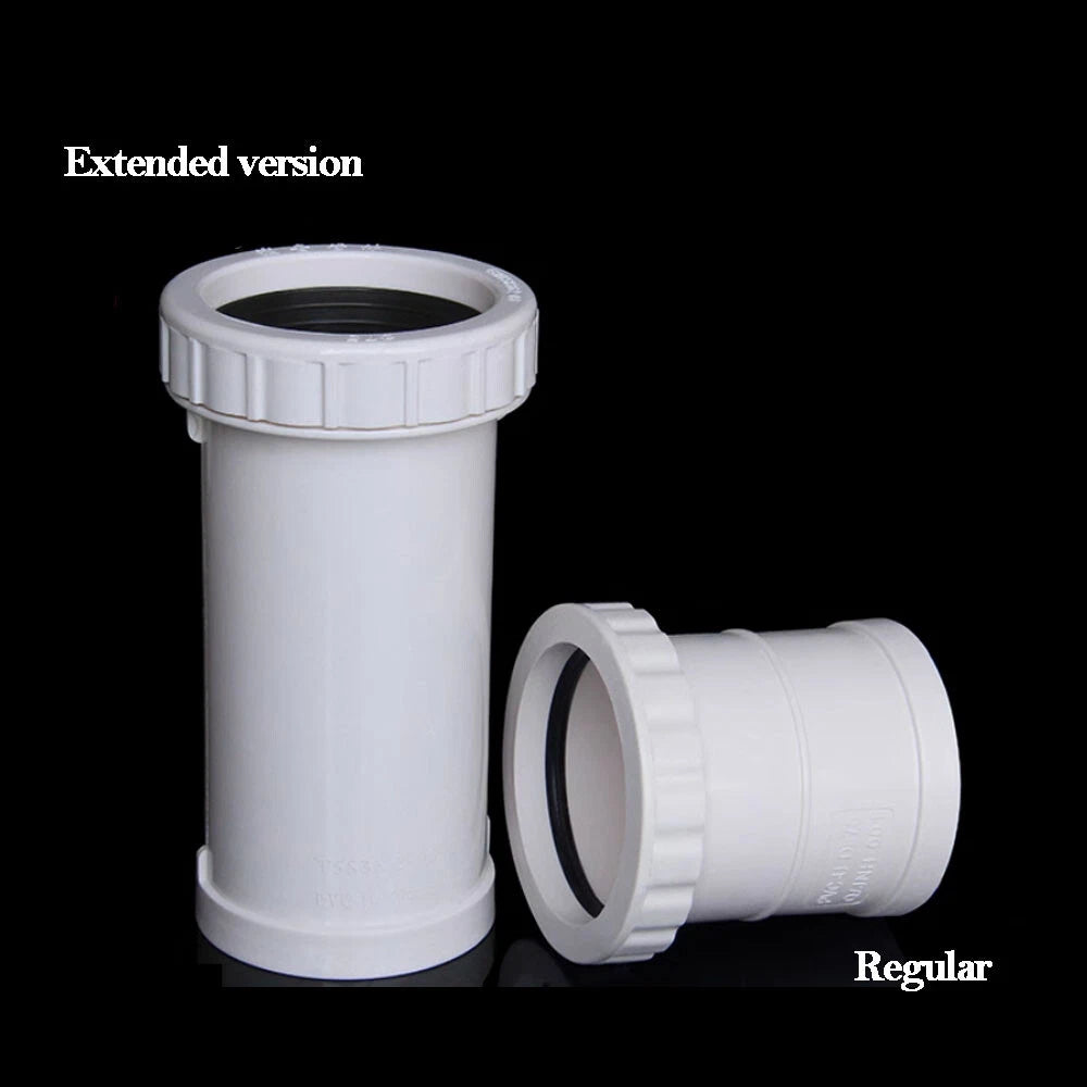 PVC Drainpipe fittings Water pipe  50mm 75mm 110mm 160mm 200mm telescopic pipe