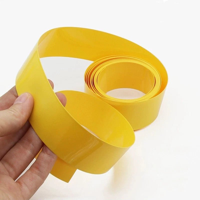 Yellow PVC Heat Shrink Tubing — 7mm to 200mm Flat Width, Battery & Wire Insulation Sleeve - HomeDIYer