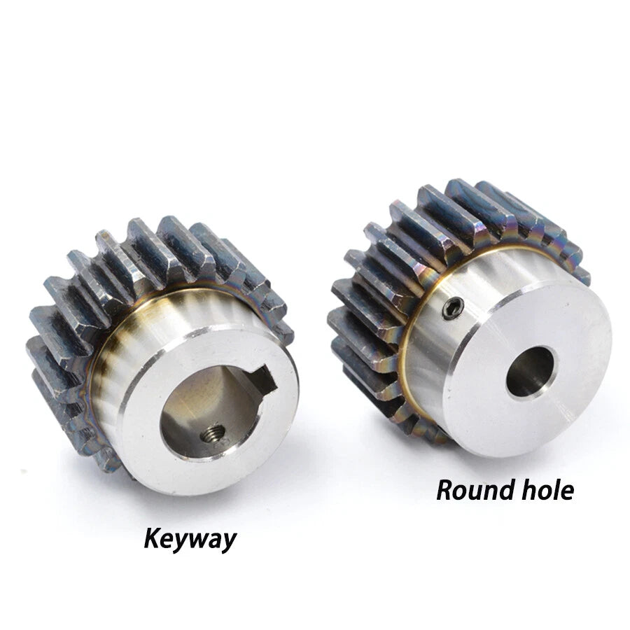 2 Mod 45# Steel Spur Gear 10-24T Bore 8-25mm Pinion Gear with Step Motor Gear