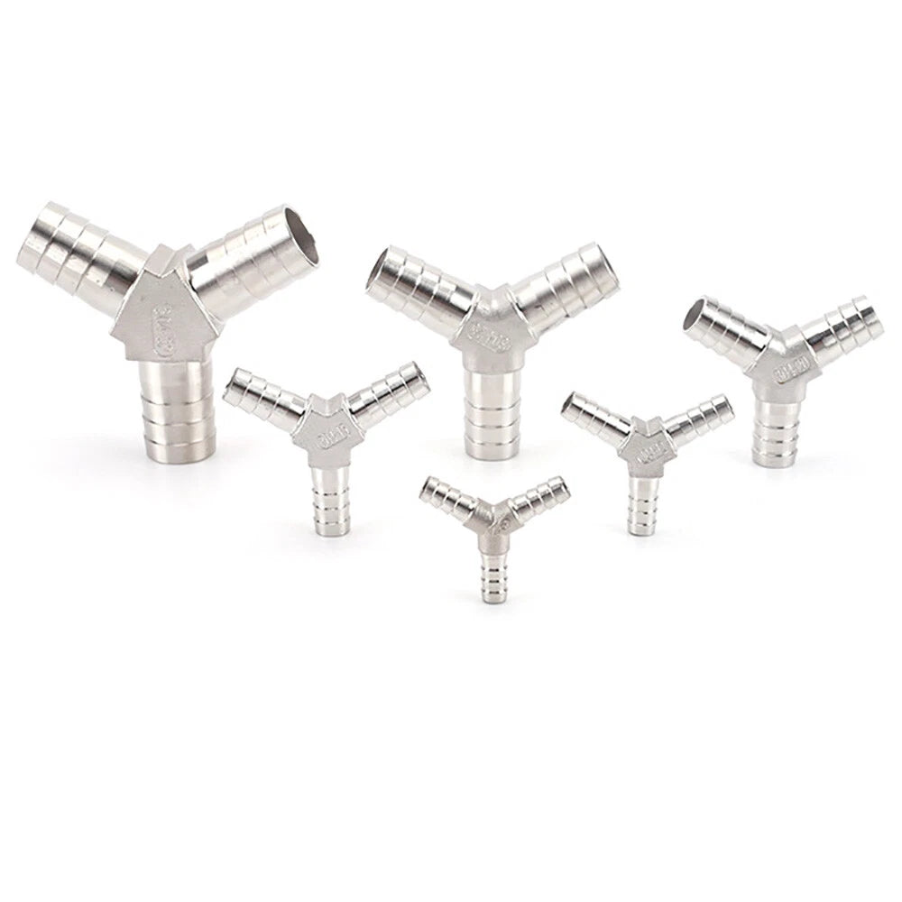 Y Piece Hose Joiner – Stainless Steel Barbed Connector for Air, Fuel & Water Lines