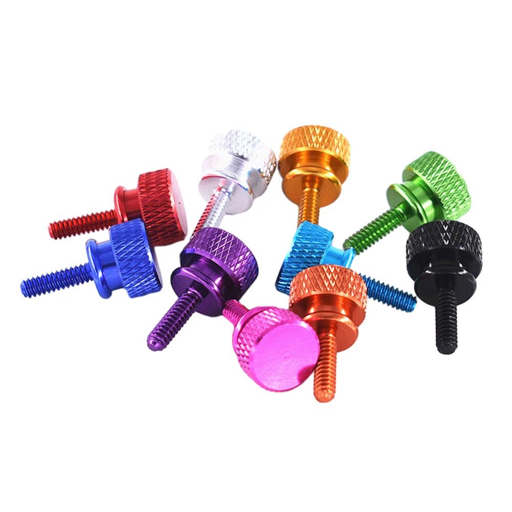 UNC 6 - 32 Aluminum Knurled Thumb Screws – High - Head Hand - Grip Bolts for PC Case & DIY - HomeDIYer